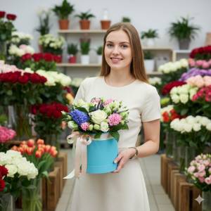 Букет с гиацинтом "Грация"