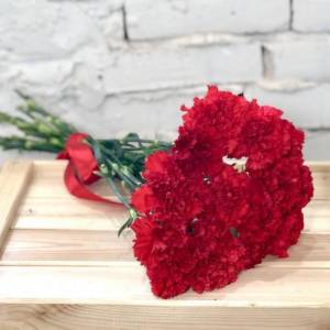 Монобукет из красной гвоздики