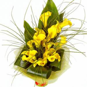 Букет из калл "Море солнечного света"