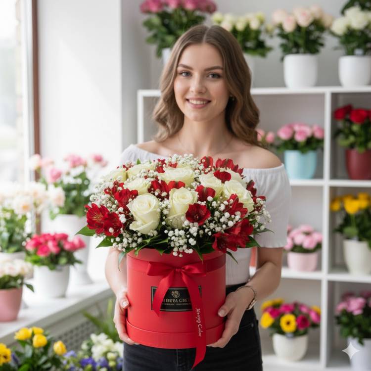 Букет с альстромерией "Восторг"