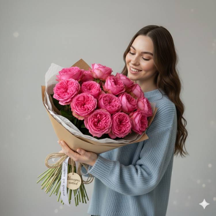 Пионовидные розы Pink Piano "Розовая Гармония"