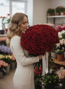 101 красная роза