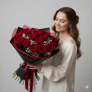 Розы Explorer (тёмно-красная) 25шт