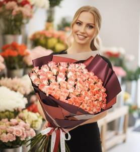 Букет из 101 розы "Императрица"