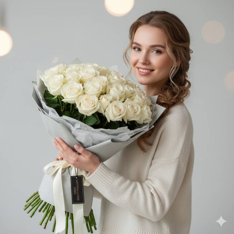 Розы Avalanche "Безупречная Нежность" 15шт