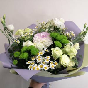 Букет с георгинами "Смайл"