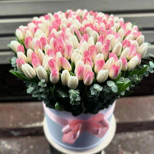 Нежные тюльпаны в коробке