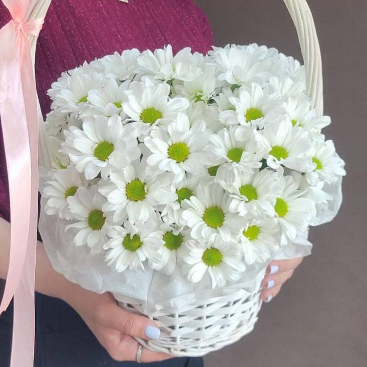 Ромашки в корзине 